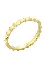 teensy catchy yellow gold spiked band ring